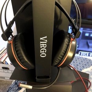 VIRGO Pro Gaming USB Headset / Headphones ~ Surround Sound ~ Mic ~ EQ ~ LED